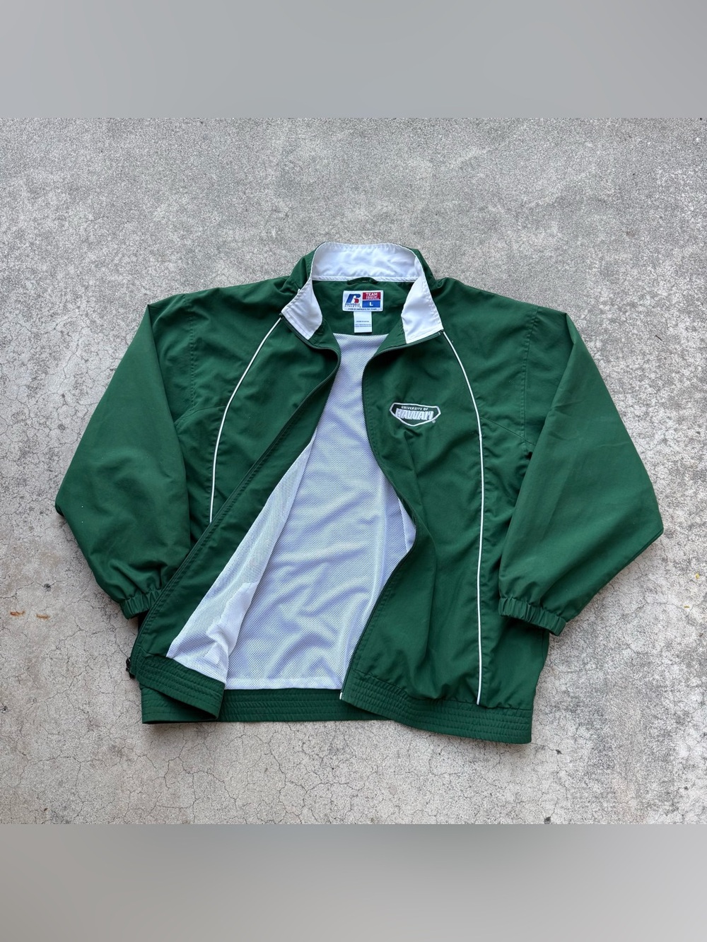 Vintage University of HAWAII Embroidered Russell Athletic  Full Zip Windbreaker